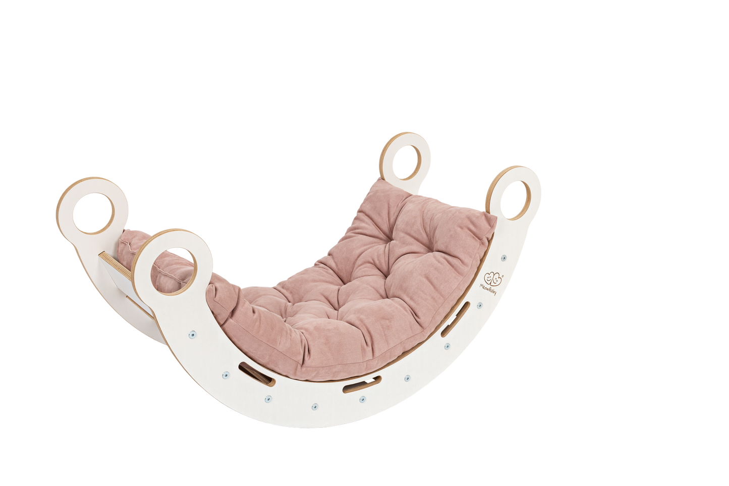 White Wooden Dream Rocker with Pillow and Slide - Medium