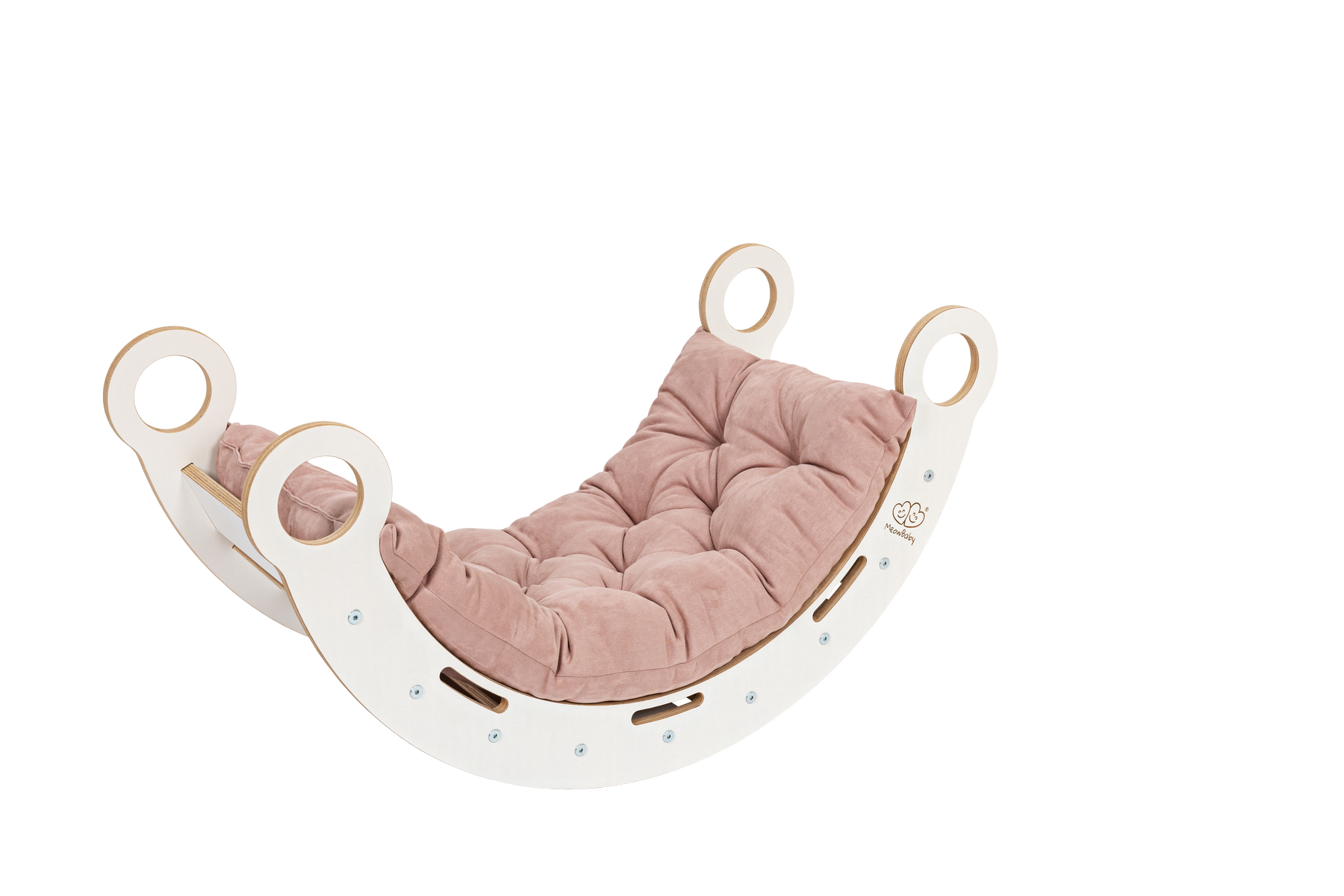 White Wooden Dream Rocker with Pillow and Slide - Medium