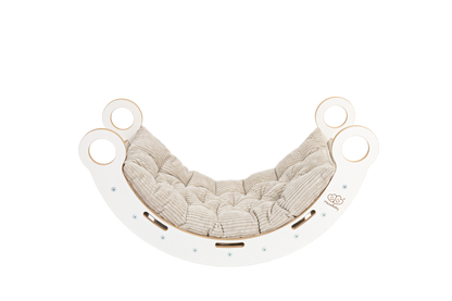 White Wooden Dream Rocker with Pillow and Slide - Small