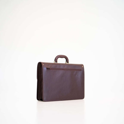 Leather Briefcase No. 99 - Dark Brown