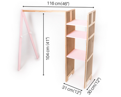 Kids Wooden Clothing Rack