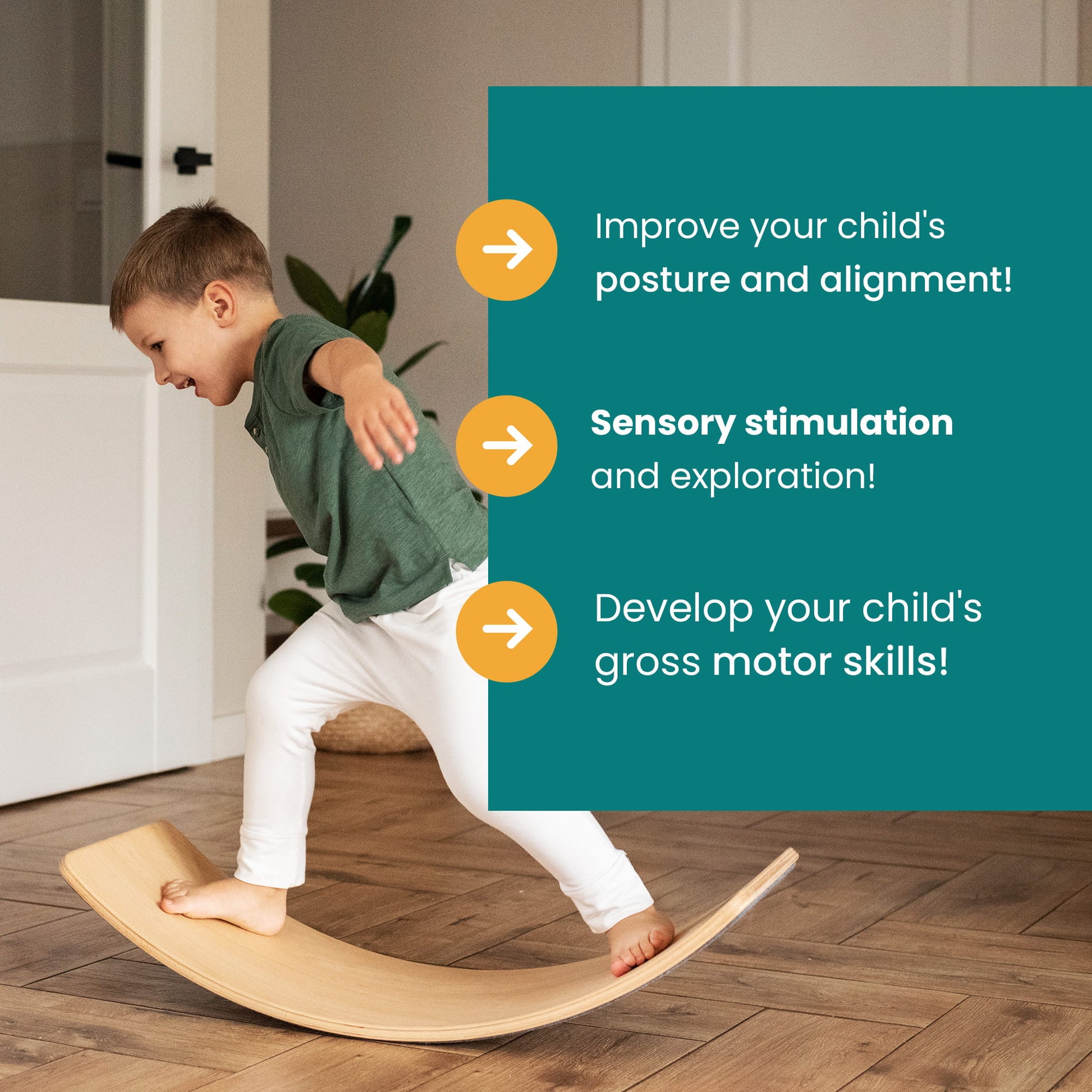 MeowBaby® Balance Board For Kids - 80x30 cm