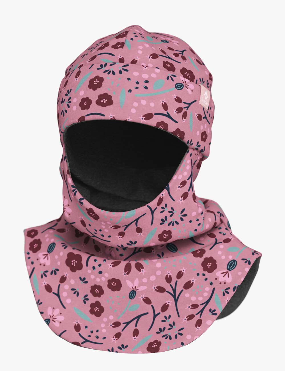 Merino Balaclava For Kids BREM - Autumn Flowers