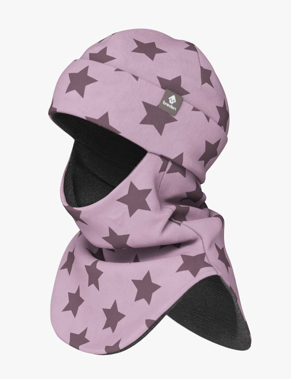 Merino Balaclava For Kids BREM - Purple Stars