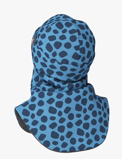 Merino Balaclava For Kids BREM - Spots Niagra Blue