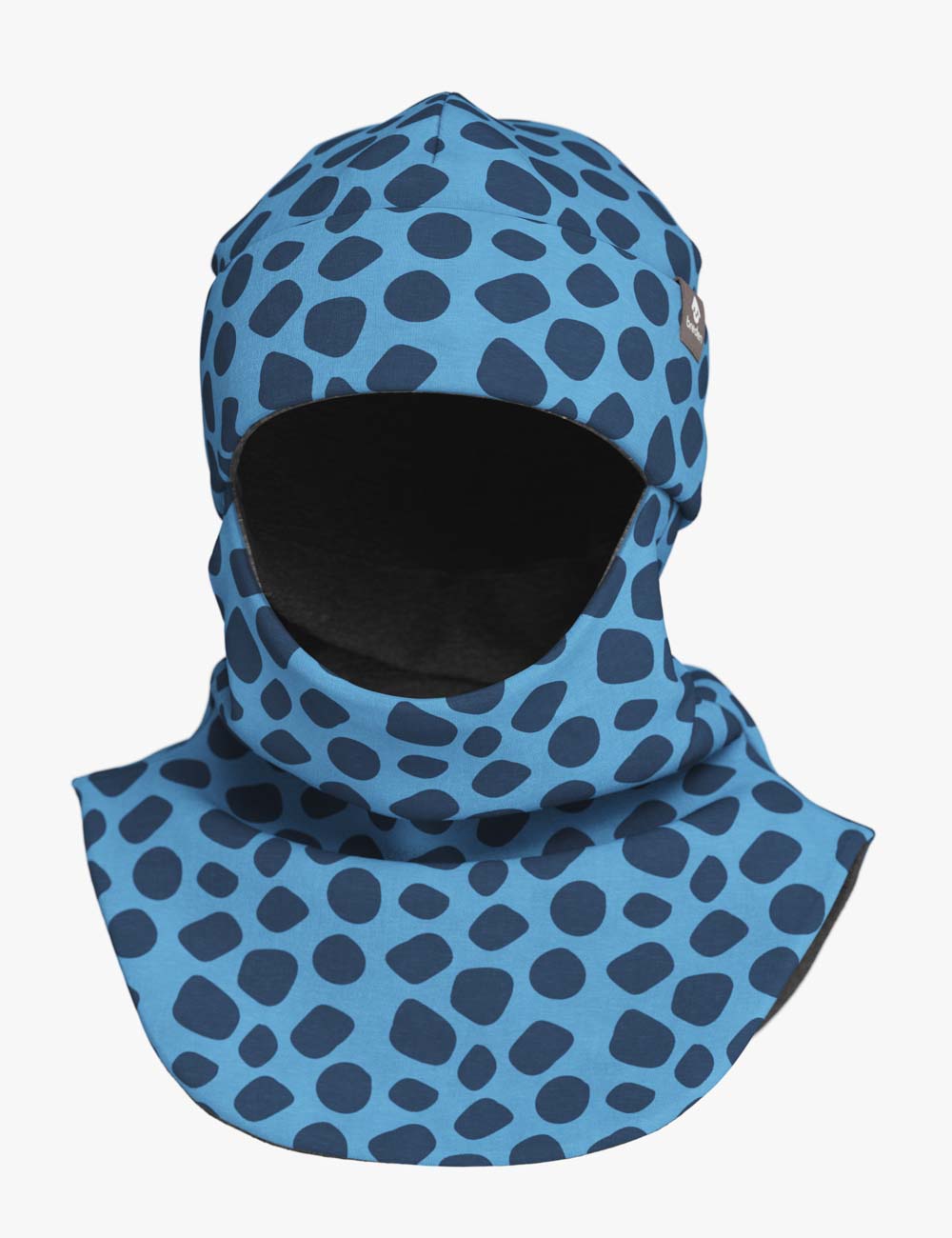 Merino Balaclava For Kids BREM - Spots Niagra Blue