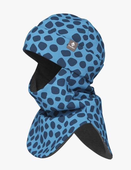 Merino Balaclava For Kids BREM - Spots Niagra Blue