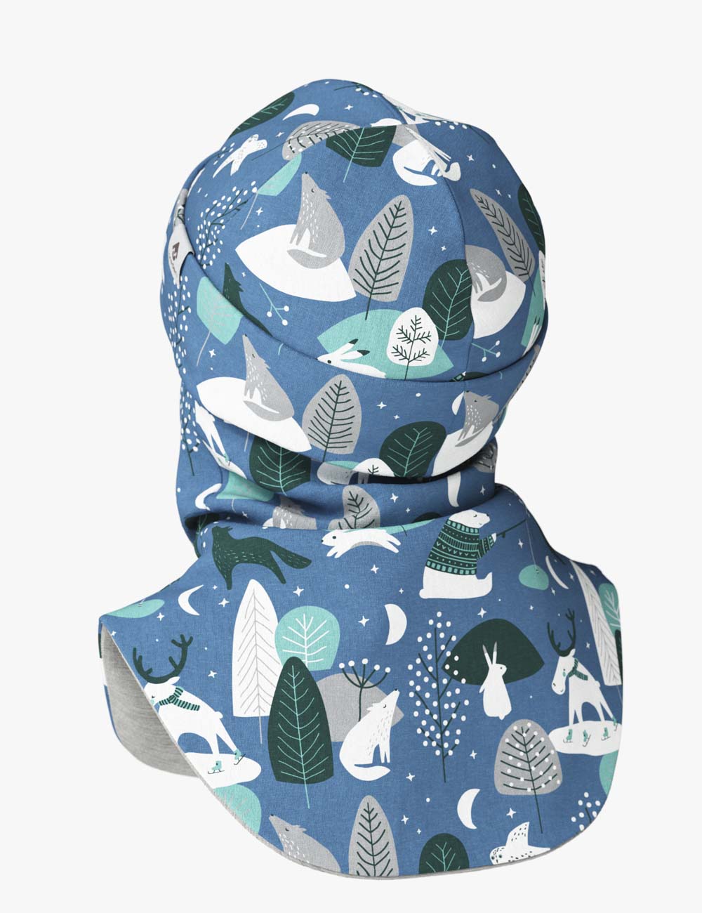 Thermal Merino Balaclava For Kids CLAVAN - Winter Animals