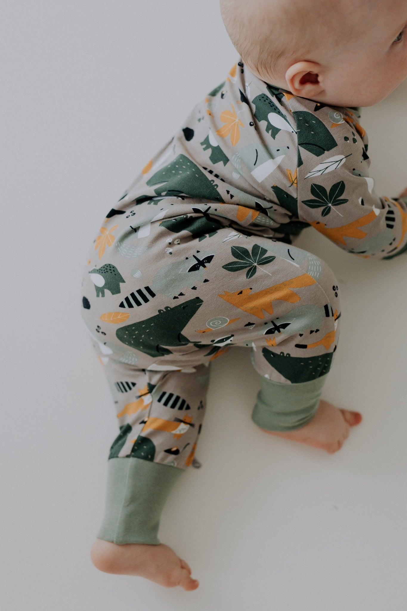 Baby Sleepsuit FREDA - Autumn Forest Animals