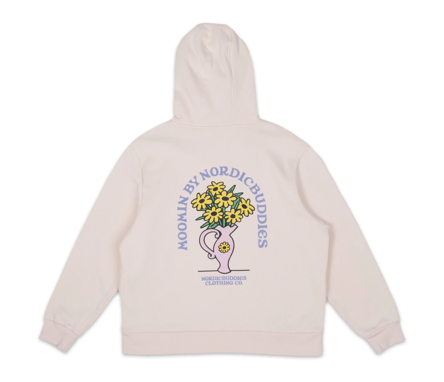 Sniff Flower Bouquet Hoodie Ladies - Light Pink