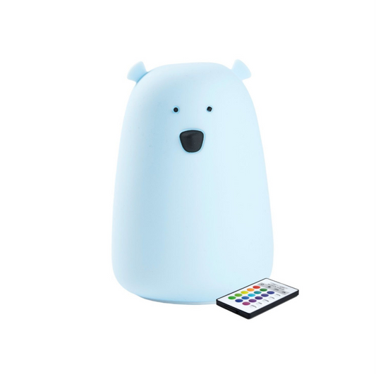 Big Bear Silicone Lamp with Remote - Blue