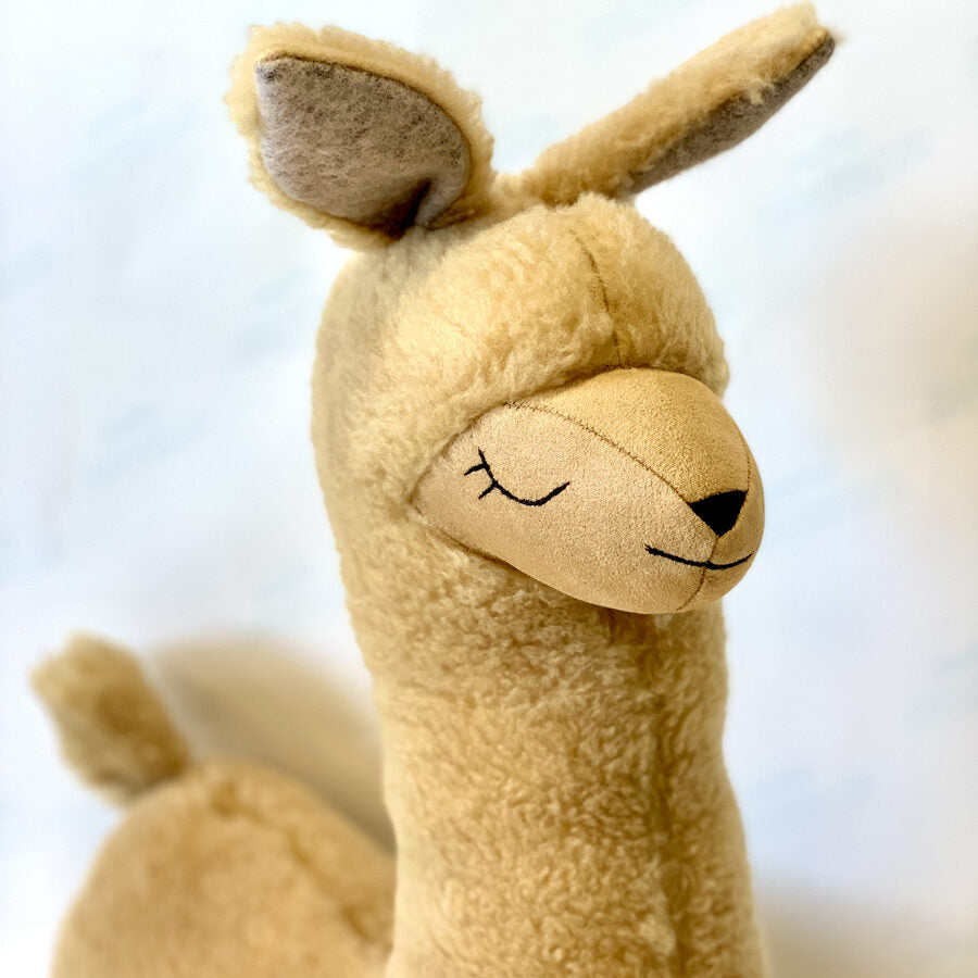 Soft Toy-Pillow Alpaca - Rusty Brown