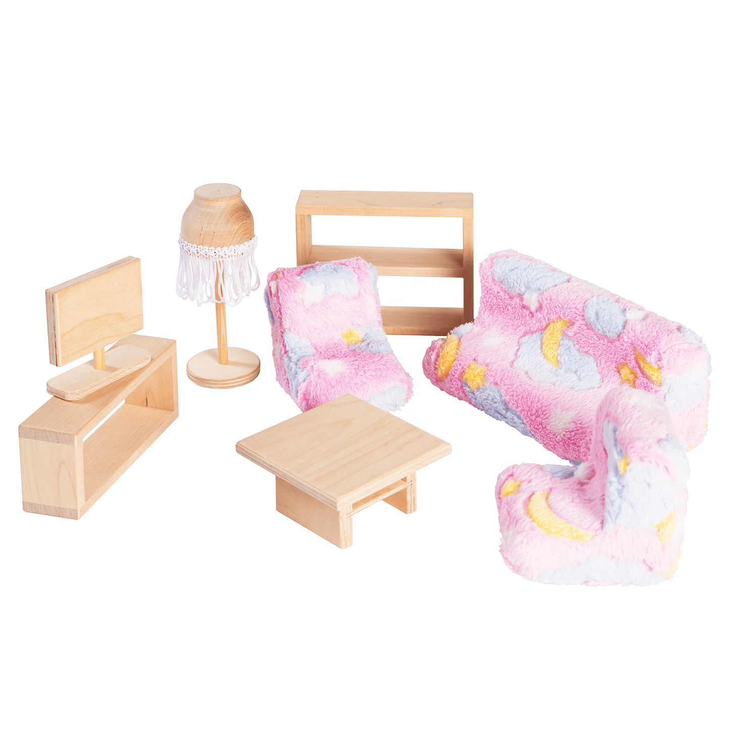 Dollhouse living room furniture - Natural