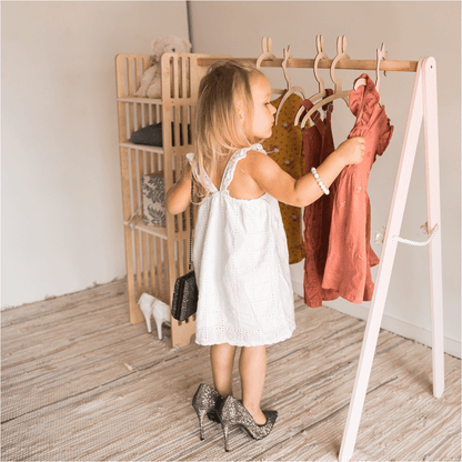 Kids Wooden Clothing Rack