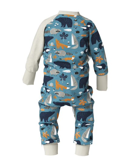 Baby Sleepsuit FREDA - Autumn Forest Animals