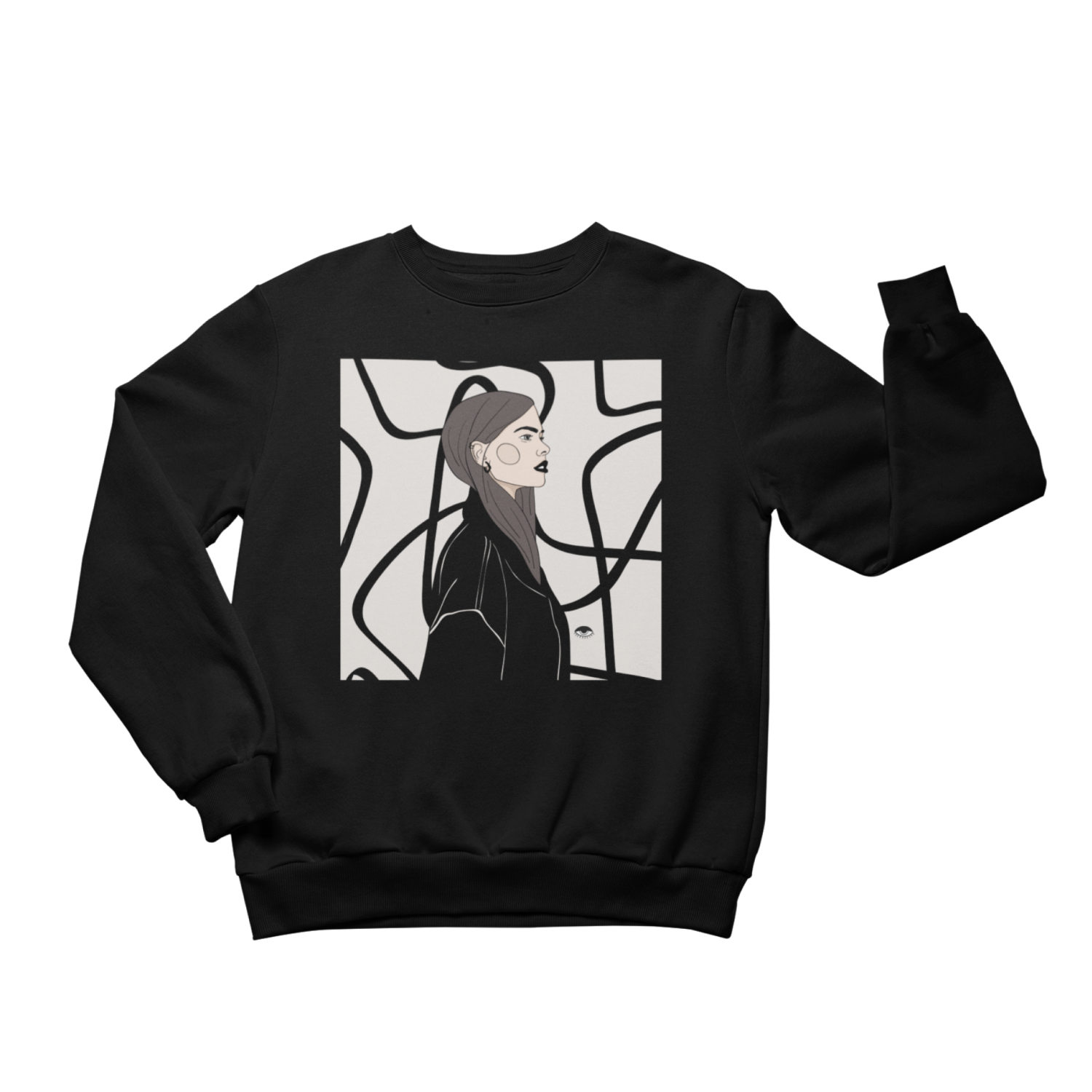 Unisex Crewneck Sweatshirt with Illustration - Free Falling