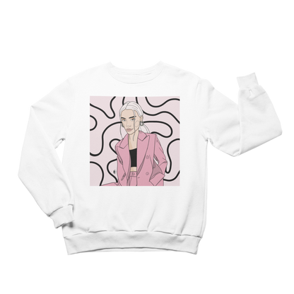 Unisex Crewneck Sweatshirt with Illustration - Hello Sweet Girl