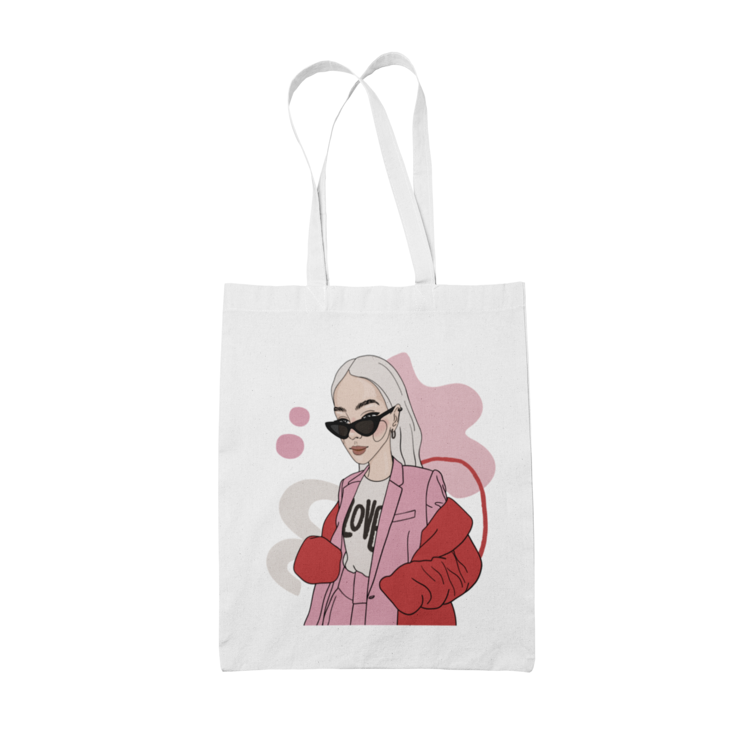 Tote Bag with Illustration - Love Bites