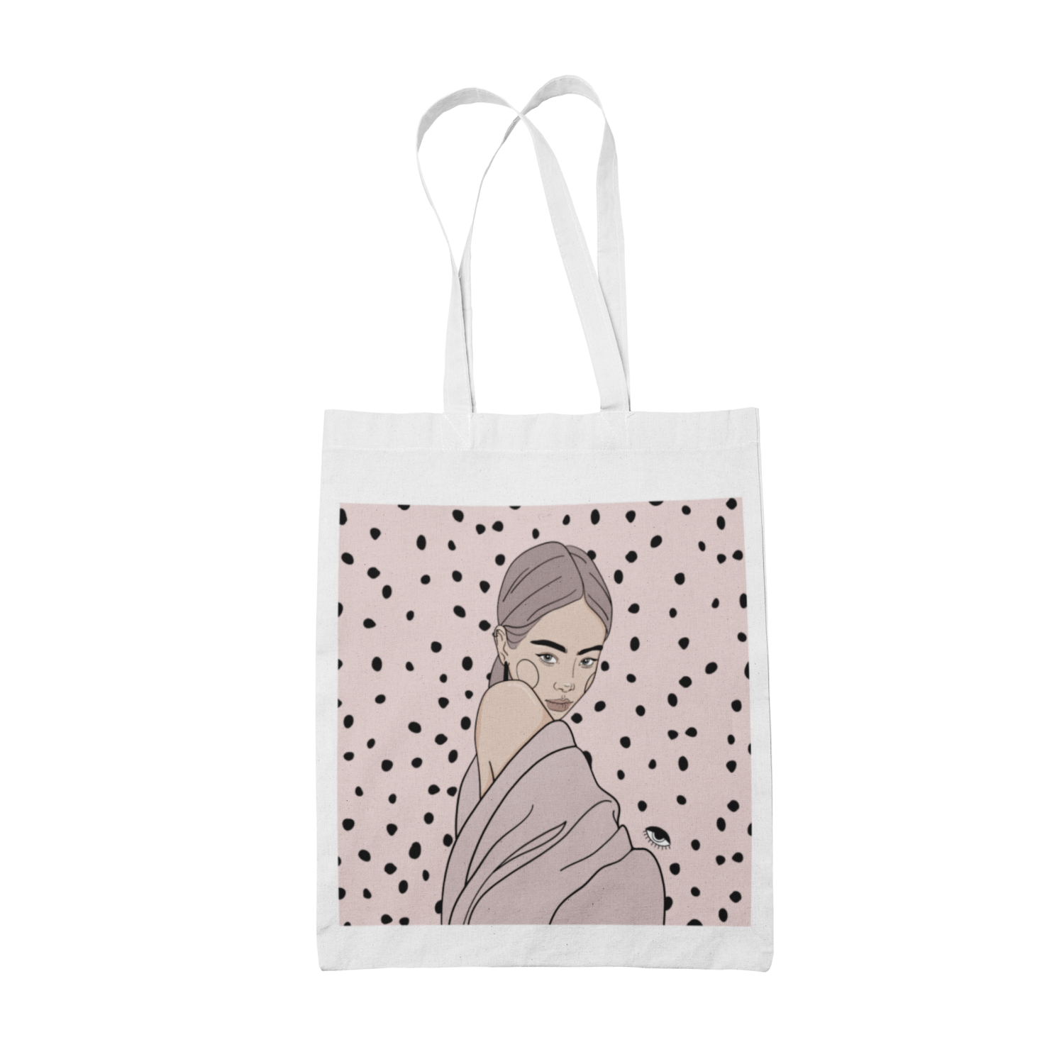 Tote Bag with Illustration - Maddy