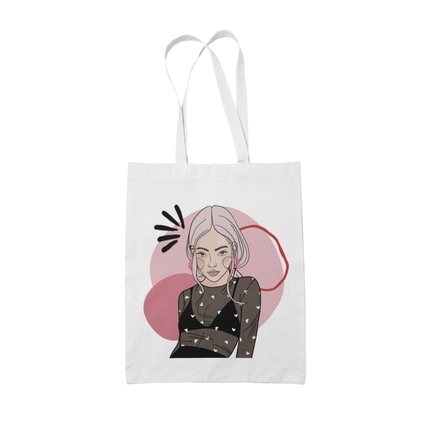 Tote Bag with Illustration - Cozy Cupid