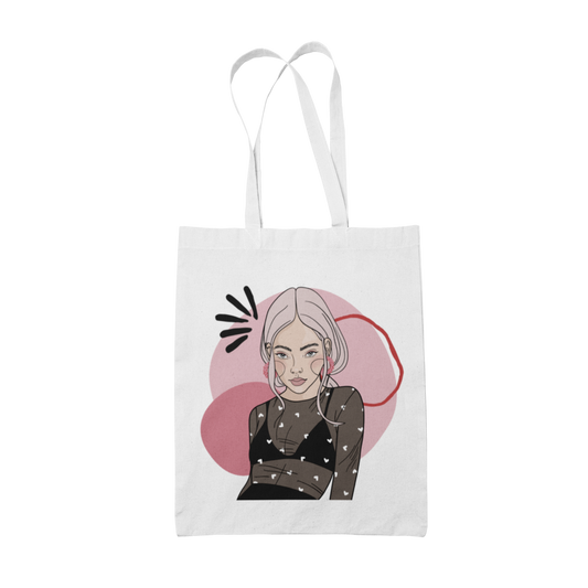 Tote Bag with Illustration - Cozy Cupid