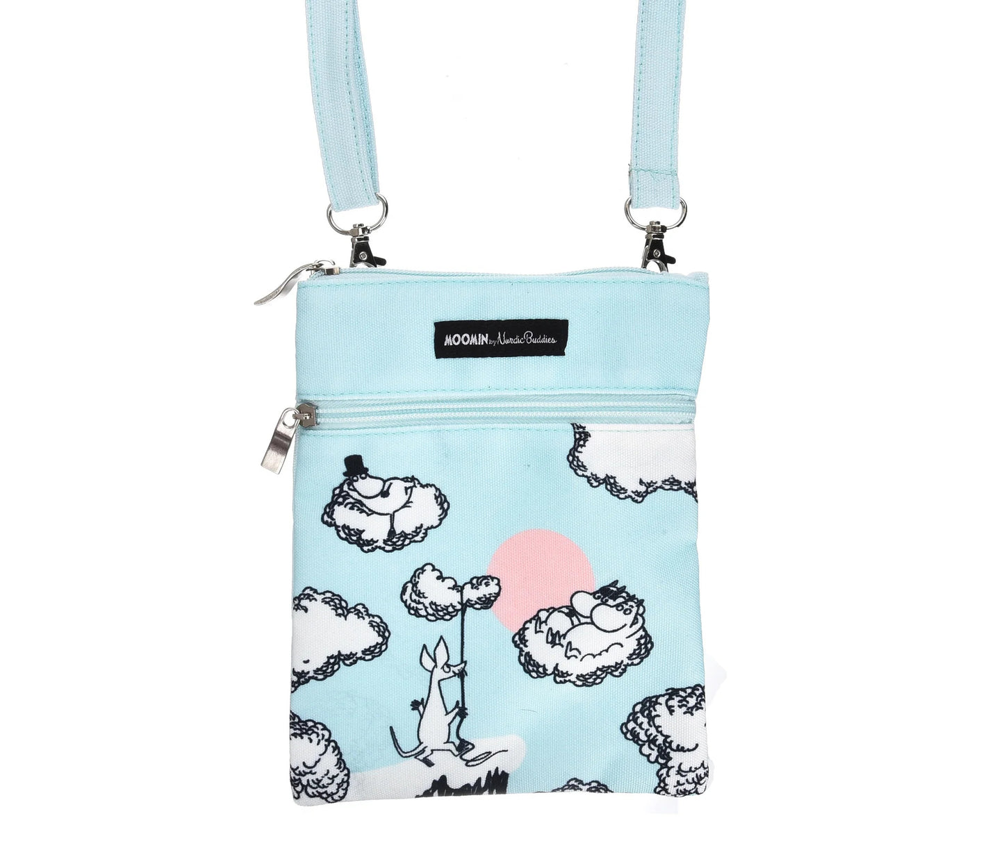 Moomins Up In The Clouds Passport/Neck Bag - Turquoise