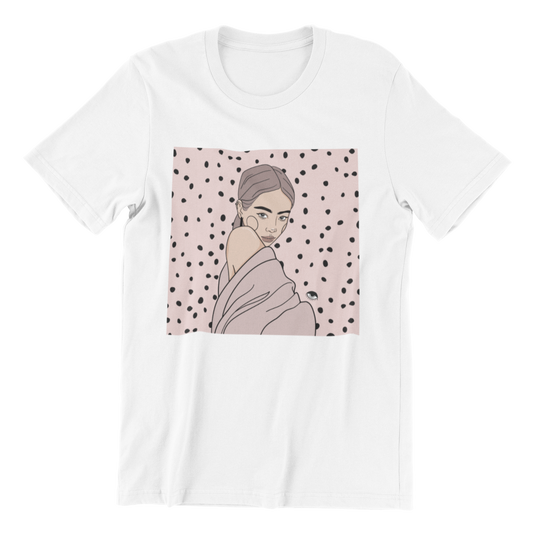 Unisex Organic Cotton T-shirt with Illustration - Maddy