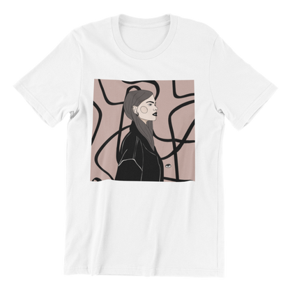 Unisex Organic Cotton T-shirt with Illustration - Strange