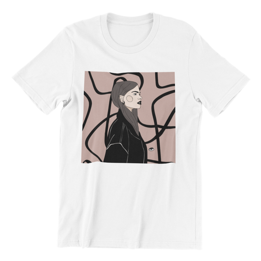 Unisex Organic Cotton T-shirt with Illustration - Strange