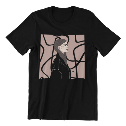 Unisex Organic Cotton T-shirt with Illustration - Strange