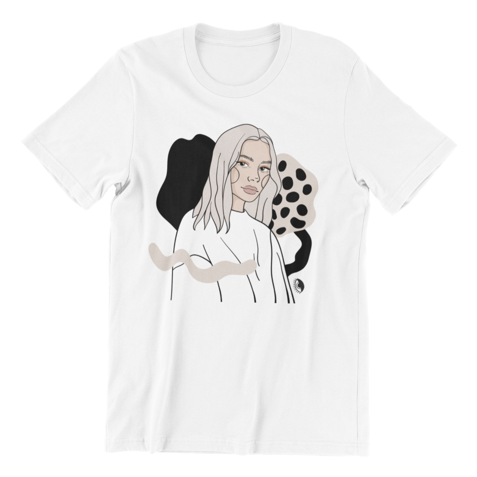 Unisex Organic Cotton T-shirt with Illustration - Intention B&W