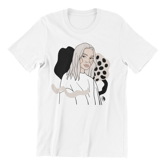 Unisex Organic Cotton T-shirt with Illustration - Intention B&W