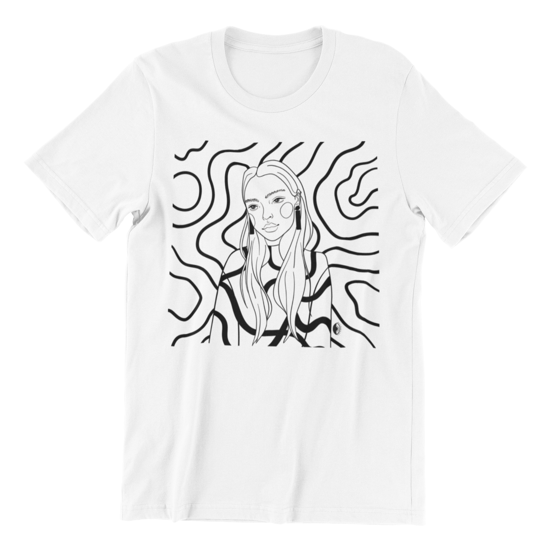 Unisex Organic Cotton T-shirt with Illustration - Decision B&W