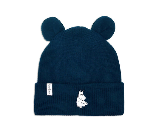 Moomintroll Winter Hat With Ears for Kids - Navy