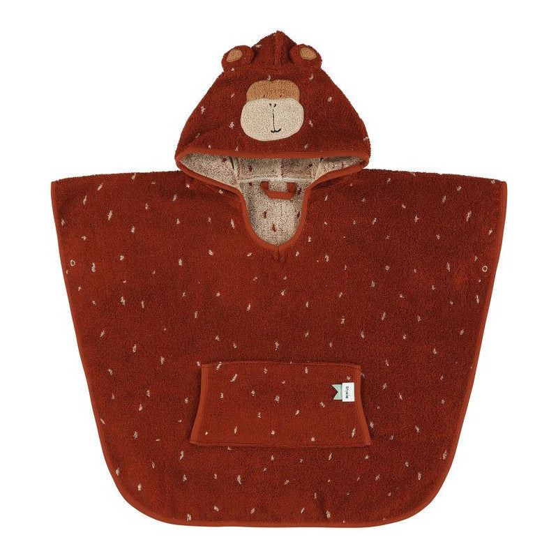 Hooded Bathing Poncho for Kids - Mr. Monkey