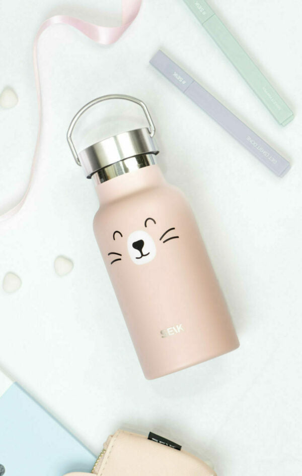 Water Bottle / Thermos – Cat – 350ml Stainless Steel